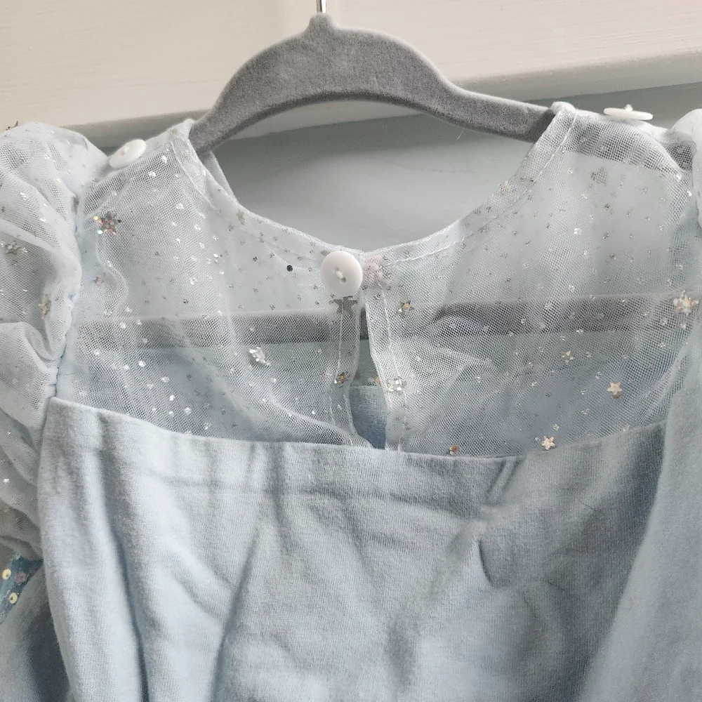 Sparkling Blue Cinderella Princess Dress for Kids - Picture 8 of 8